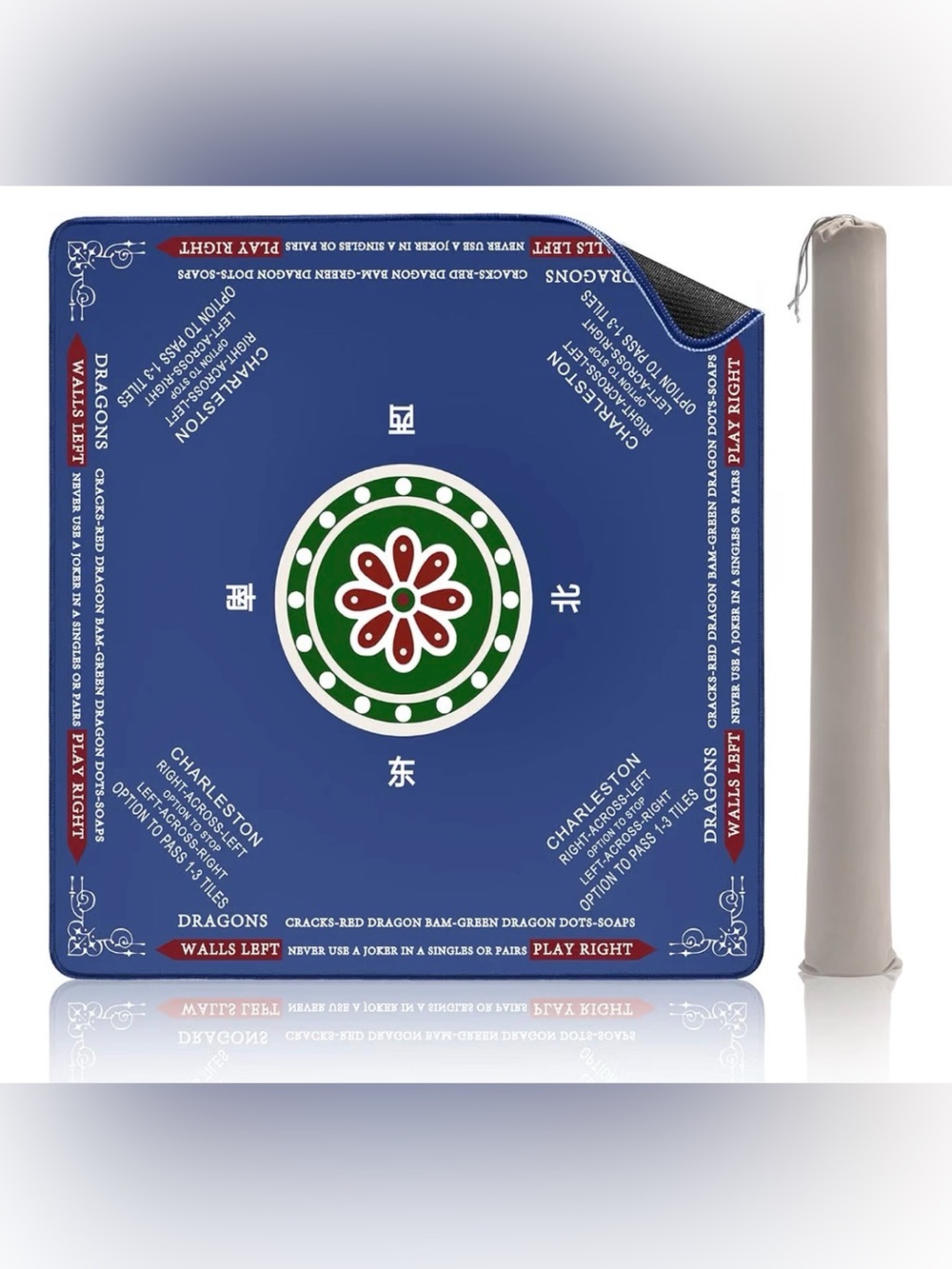 Large Mahjong Mat - 32.4x32.4 Inch, 3mm Thick - Minimal Crease Marks, Non-Slip